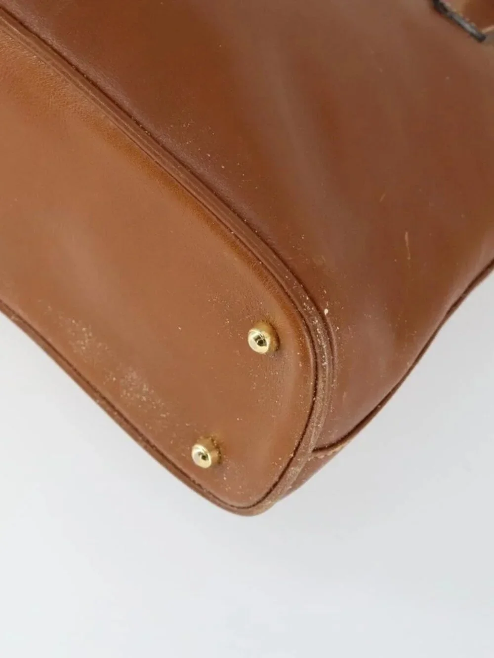 GUCCI Bamboo Hand Bag Leather 2way Brown Gold 000 122 0290 Auth 168572